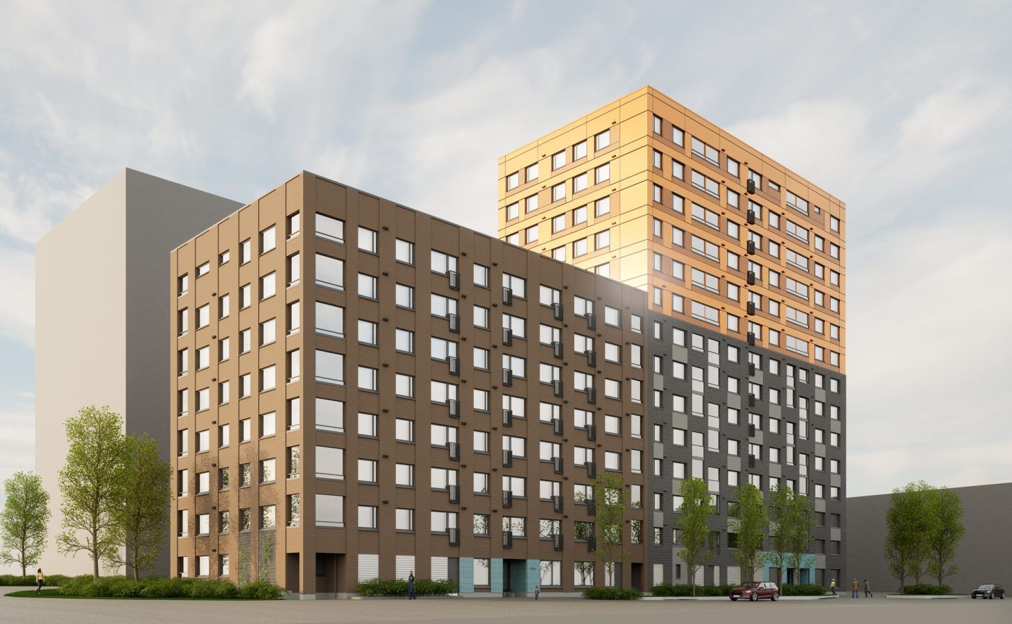 Kaupunkimainen asuinympäristö teemanoston kuvassa.