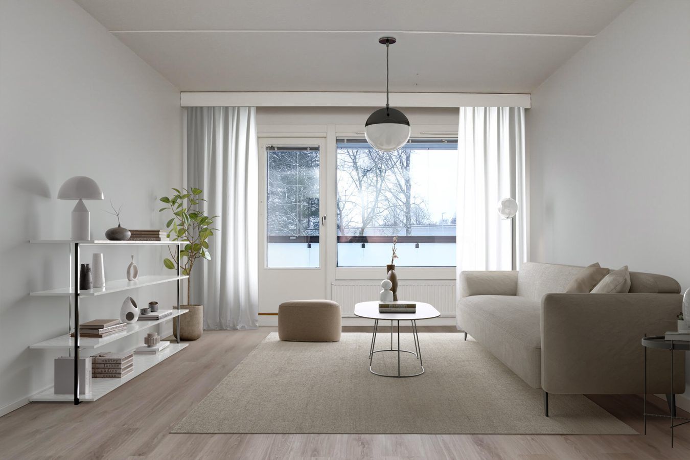 Hovinkatu 1 digistailattu olohuone